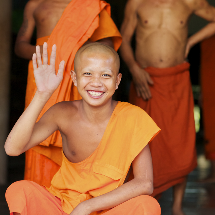 Cambodge, Moine bouddhiste, Wat Chowk