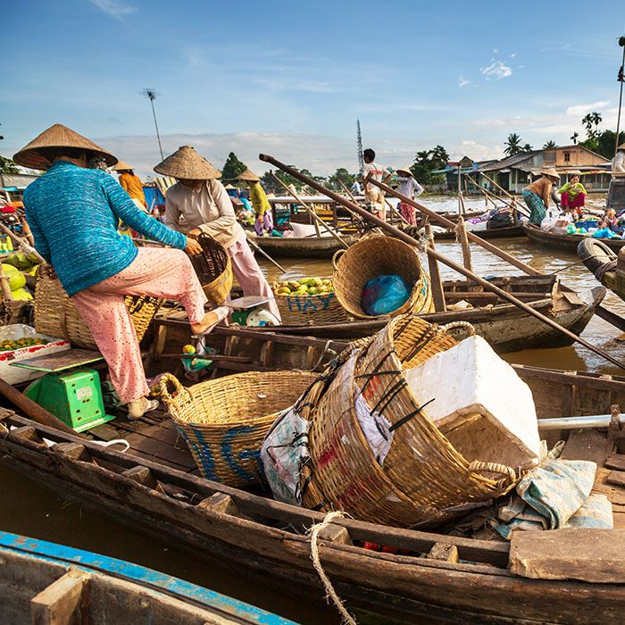 Marché flottant, Cai Be, Vietnam