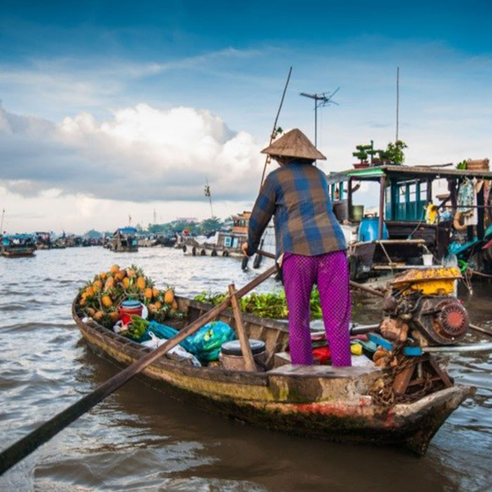 Marché flottant, Cai Be, Vietnam